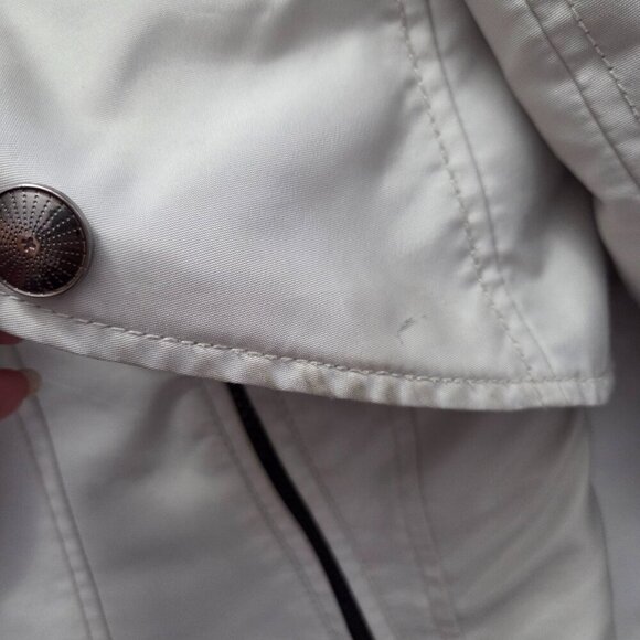 Fen-Nelli White Winter Parka | Genuine Fur Hood Insulated Coat | Size 14 - Picture 8 of 12